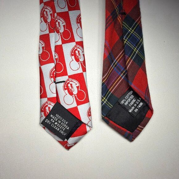Disney Mickey Mouse Neckties Mickey Unlimited and Mickey & Co Silk Cotton - Picture 4 of 4